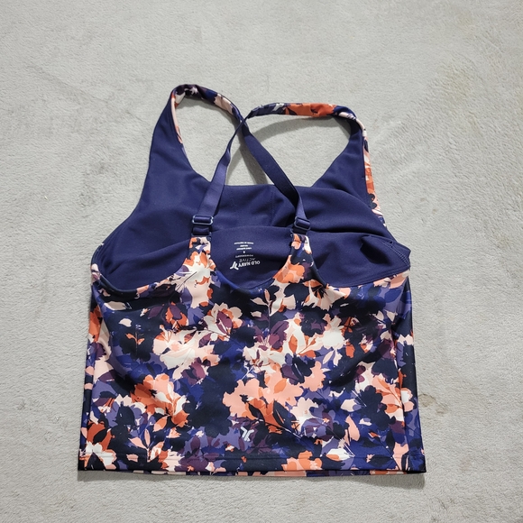 Old Navy Floral Sports Bra - Purple and Pink - Picture 2 of 3